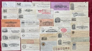 1880er BILLHEADS - BOSTON - LUDLOW - WORCESTER - PORTLAND & ANDERE - 32 BILLHEADS - Bild 1 von 11