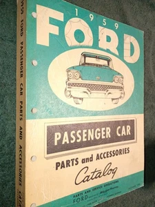 1959 FORD CAR PARTS & ACCESSORIES CATALOG / ORIGINAL PARTS BOOK - Picture 1 of 10
