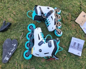 Rollerblade Lightning W Urban Freeskate Women’s 5/5.5 Inline Skates White/Aqua - Picture 1 of 6