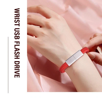 JASTER Creative Bracelets USB Flash Drive 128GB Free Custom Logo Memory Stick 64GB