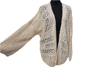 Rag Poets beige Strick Cardigan Pullover Schnalle Marke kuschelig XS S - Bild 1 von 5