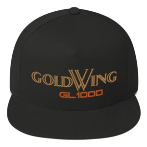 Honda Goldwing GL1000 Embroidered Flat Bill Cap - Picture 1 of 1
