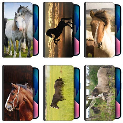 Horse Pony PU Leather Phone Case For Sony Xperia;Experia;with TPU Insert - Image 1 of 4