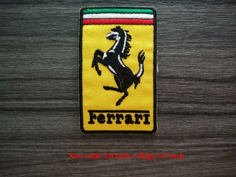 6pcs FERRARI Motor Sport Racing Car Iron on Patch Embroidered Sew on Jeans Shirt - Image 1 of 1