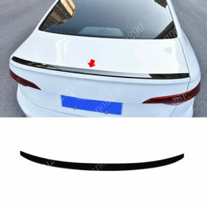 1X For VW Jetta 2019-2020 ABS Bright Black Rear Door Tail Trunk Spoiler Wing Lip - Picture 1 of 11