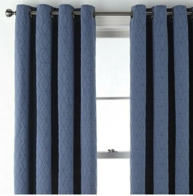JCP 50 X 108 Beckett Blackout Grommet Curtain Panel Drape Worn Indigo Blue  - Image 1 of 4