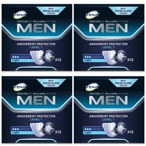 TENA Herren saugfähige Protektoren Level 1 (Licht) X48 (4er-Packungen mit 12) schwache Blase - Bild 1 von 1