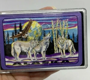 White Wolves Playing Cards Alaska Sealed Wolf Weißkopfseeadler Poker Vintage Poker - Bild 1 von 9