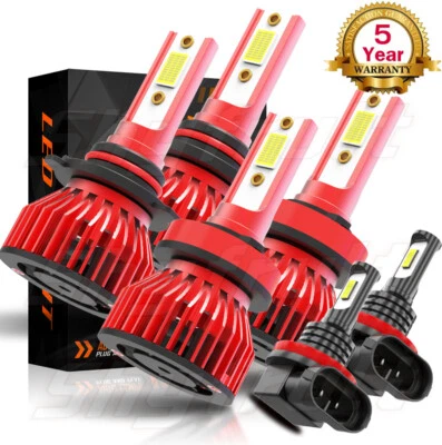 For Mitsubishi RVR SE Sport Utility 2011-2019 LED Headlight Fog Light Bulbs Kit Foto 1 de 4