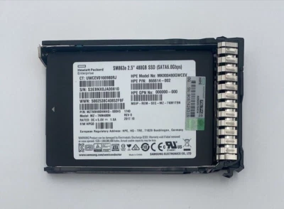 NEW HPE/Samsung 2.5" 480GB SATA 6G G11 Server SSD Replace P40497-B21 P41522-001 - Image 1 of 4