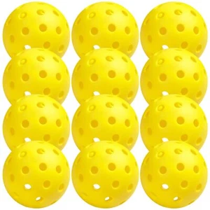 12Pack Pickleball Balls Indoor & Outdoor, 40 Holes Pickle Balls Meet USAPA - Picture 1 of 7
