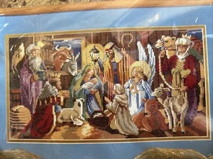 1995 Bucilla Cross Stitch Kit Nancy Rossi Christmas Nativity SEALED - Imagen 1 de 4