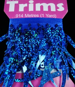 Sequin/Bead Trim 914mm Blue Laser Comets Dance Costume Stage - Picture 1 of 1
