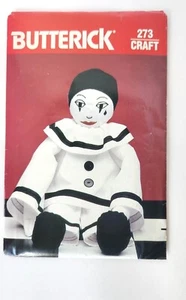 #273 Butterick Craft 21" Clown Doll Sewing Pattern Uncut - Picture 1 of 2