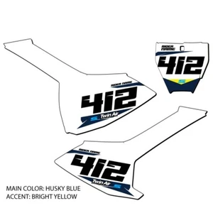 TC 85 SG64 Custom MX Number Plates Senge Graphics Kit Compatible with Husqvarna - Picture 1 of 4