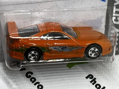 Hot Wheels FAST & FURIOUS ‘94 TOYOTA SUPRA Orange 2013 HW City 5/250 w/protector - Image 1 of 4