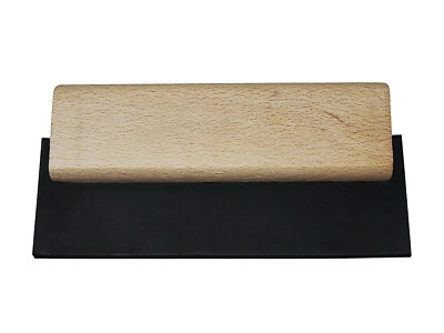 DECOMEISTER Holzrakel mit Gummilippe Rakel Holzgriff Folien Verklebehilfe Verklebewerkzeug