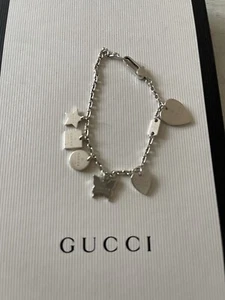 Original Gucci Bettelarmband Sterling Silber 925 Herz/Schmetterling/Stern - Bild 1 von 10