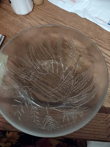 Vintage Clear Glass 9"x 3.5"  Embossed Corn bowl Duralex France - Picture 1 of 4