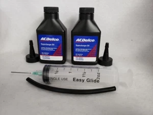 Dos supercargadores de aceite con jeringa botella de 4 onzas Eaton acoplador kit de cambio para GM - Imagen 1 de 2