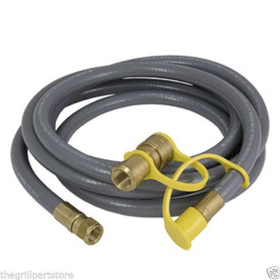 Gas Grill 3/8" Natural Gas Quick Release Disconnect 10' Grey Hose Kit  New  - Image 1 of 4