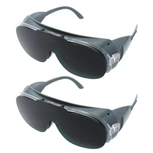 2 piezas Gafas de soldadura sobre gafas Tonos Gafas Protección de seguridad ocular - Imagen 1 de 12
