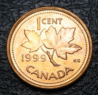 Canada 1999-p 1-cent Test Coin Magnetic BU ( From a new set ) - Image 1 of 2