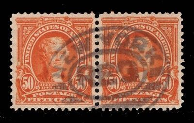MOMEN: US STAMPS #310 PAIR USED PSE GRADED CERT VF/XF-85 LOT #89035 - Image 1 of 3