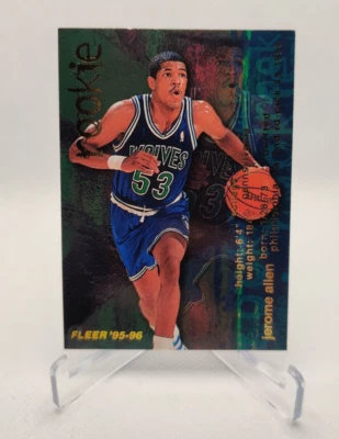 1995-96 FLEER BASKETBALL JEROME ALLEN RC ROOKIE MINNESOTA TIMBERWOLVES #281 - Image 1 of 2