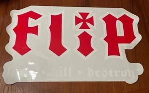 Vintage anni '90 FLIP Skateboard ENORME 22" RIVENDITORE NEGOZIO Decalcomania Hate-Kill-Destroy - Foto 1 di 9