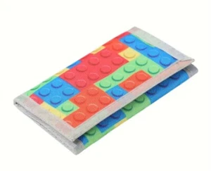 NEW Blocks Nylon Trifold Wallets for Men or Kids Velco Closure Free Shipping - Picture 1 of 3