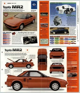 Toyota MR2 - 1984-91 #98 Sports Cars - Hot Cars - IMP Fold Out Fact Page - Picture 1 of 1
