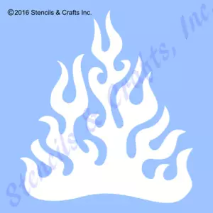 5 1/4" FLAME STENCIL FIRE STENCILS TEMPLATE TEMPLATES PAINT ART CRAFT PAINT NEW - Picture 1 of 1