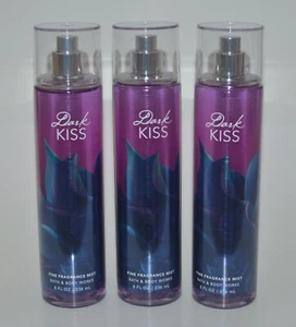 3 BATH & BODY WORKS DARK KISS FINE FRAGRANCE MIST SPRAY SPLASH 8 OZ LARGE HTF - Picture 1 of 6