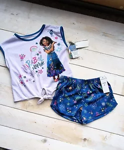 Disney Encanto Girls Pajama Set, 2-Piece Size 6 Shorts And Short Sleeve Top NWT - Picture 1 of 5