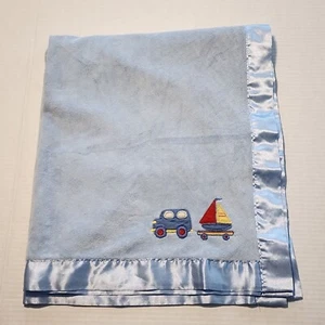Manta Carter's Azul Bebé Niño Coche Velero Vintage - Imagen 1 de 4
