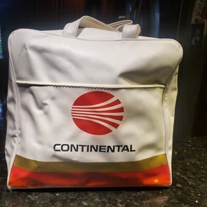 RARE VINTAGE CONTINENTAL AIRLINES HAWAII VINYL TRAVEL BAG 12" X 12" X 4" - Picture 1 of 13