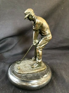 Antique vintage Bronze golf player - Picture 1 of 8
