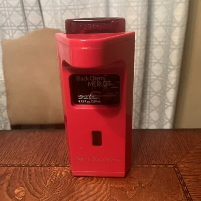 Bath & Body Works Jabón Inteligente Rojo Dispensador Automático Jabón Merlot Cereza Negro Foto 1 de 3