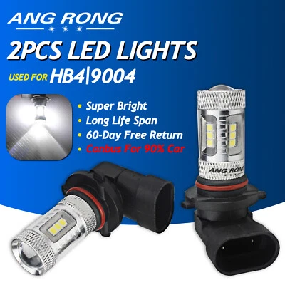2pcs HB4 9006 15 SMD LED Headlight Bulbs Daytime Running Fog Light Xenon White - Image 1 of 4