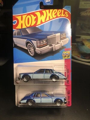 Hot Wheels ERROR 2023 Mainline HW The '80s '82 Cadillac Seville Blue #75 - Image 1 of 3