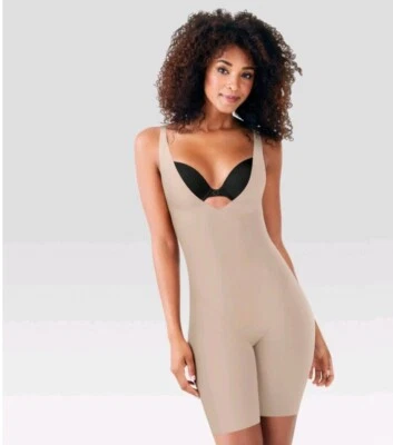 Maidenform Self Expression Women's Wear Your Own Bra Bodysuit, Beige Size L - Image 1 of 4