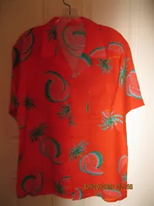 Vtg. 70s Chemise Et Cie Shirt Men's Large Colorful Button-Down Hawaiian - Picture 1 of 4