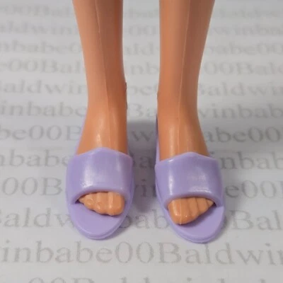 SHOES ~ P32 1993 FLAT FOOT DOLL JAZZIE PERIWINKLE LOW HEEL SLIDE MULES SANDALS - Image 1 of 4