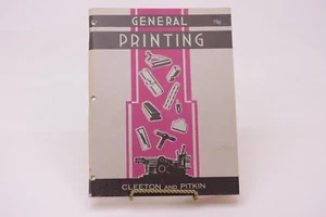 1941 Generaldruck Cleeton & Pitkin frühe Druckpresse und Grafik - Bild 1 von 7