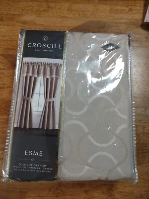 Cortinas superiores de poste forradas Croscill Esme con acabado tostado 2A0-401O0-6050-272 Foto 1 de 4
