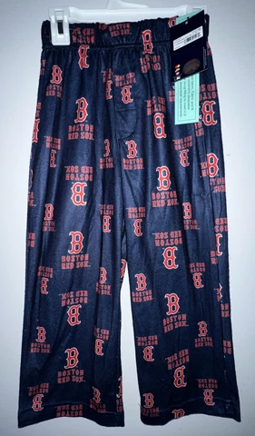 Boston Red Sox Baseball Team Logo Pajama Pants Kids Boys Size ExtraSmall 4/5 NWT Cover