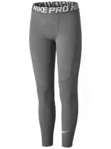 NWT Nike Pro Big Kids' Full-Length Tights BV3516-091, Heather Grey, Size XL - Picture 1 of 3