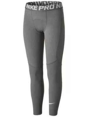 NWT Nike Pro Big Kids' Full-Length Tights BV3516-091, Heather Grey, Size XL - Image 1 of 3