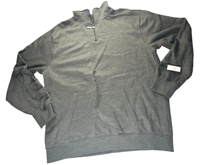 Kenneth Cole Hombres 2X Carbón 1/4 Cremallera Pullover Canguro Bolsillo Sudadera Nueva con Etiquetas Foto 1 de 4